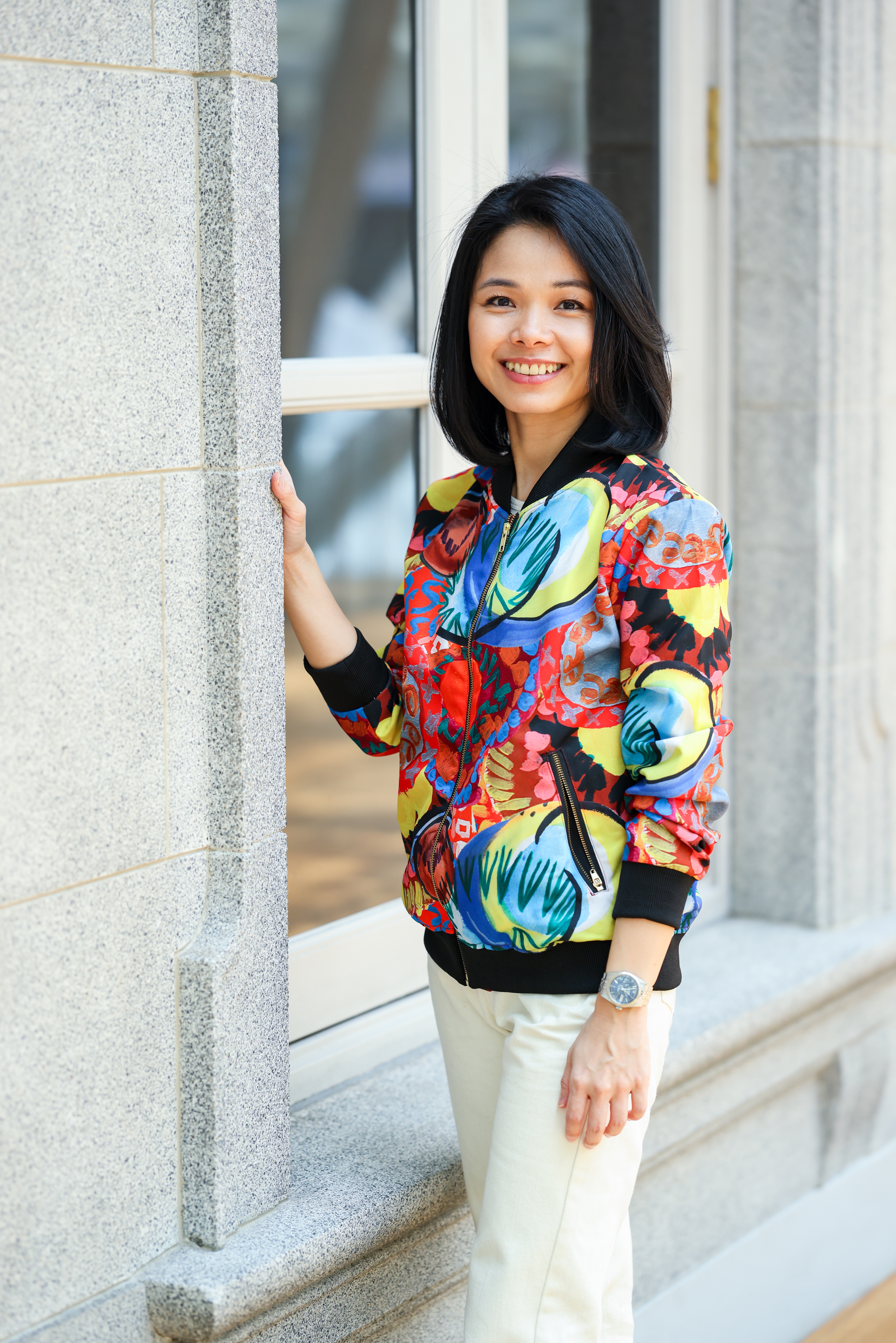 Bomber Jacket Abstract by Tan Woon Choor X Shennie Yang
