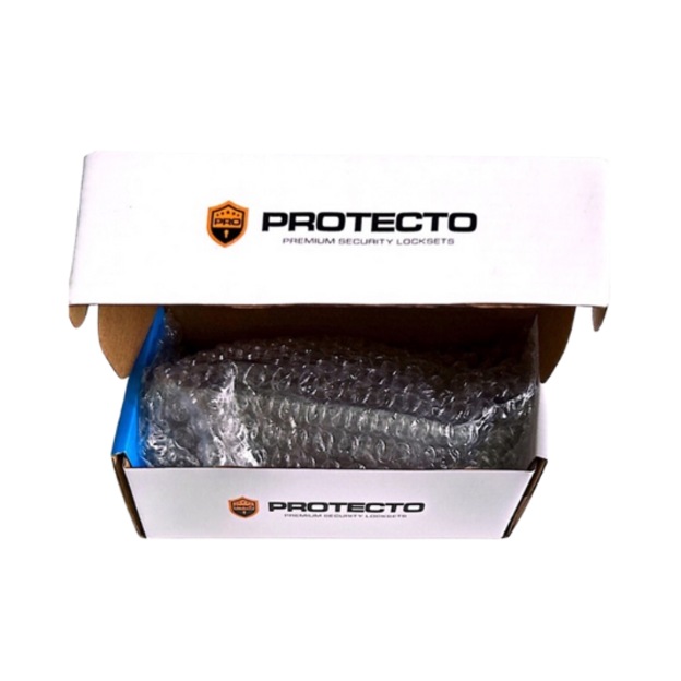 PROTECTO 316 Stainless Steel HDB BTO Bifold Bathroom Toilet Door Handle Lock Set-GoKimDiam
