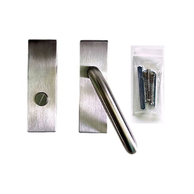 PROTECTO 316 Stainless Steel HDB BTO Bifold Bathroom Toilet Door Handle Lock Set-GoKimDiam