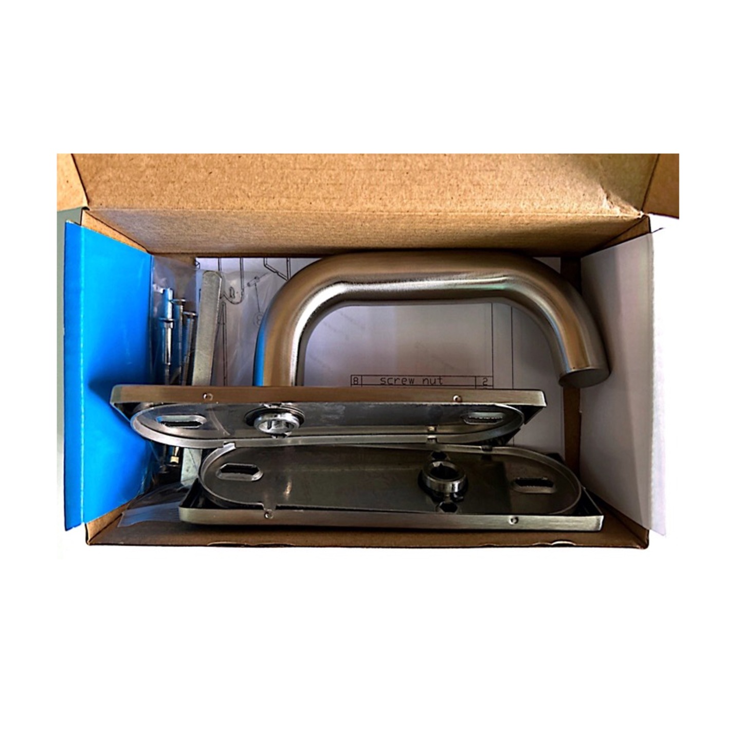 PROTECTO 316 Stainless Steel HDB BTO Bifold Bathroom Toilet Door Handle Lock Set-GoKimDiam