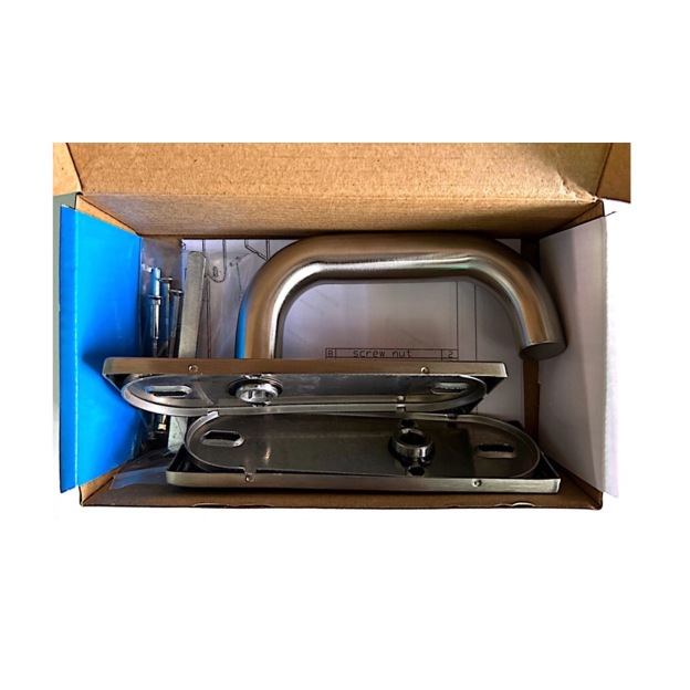 PROTECTO 316 Stainless Steel HDB BTO Bifold Bathroom Toilet Door Handle Lock Set-GoKimDiam