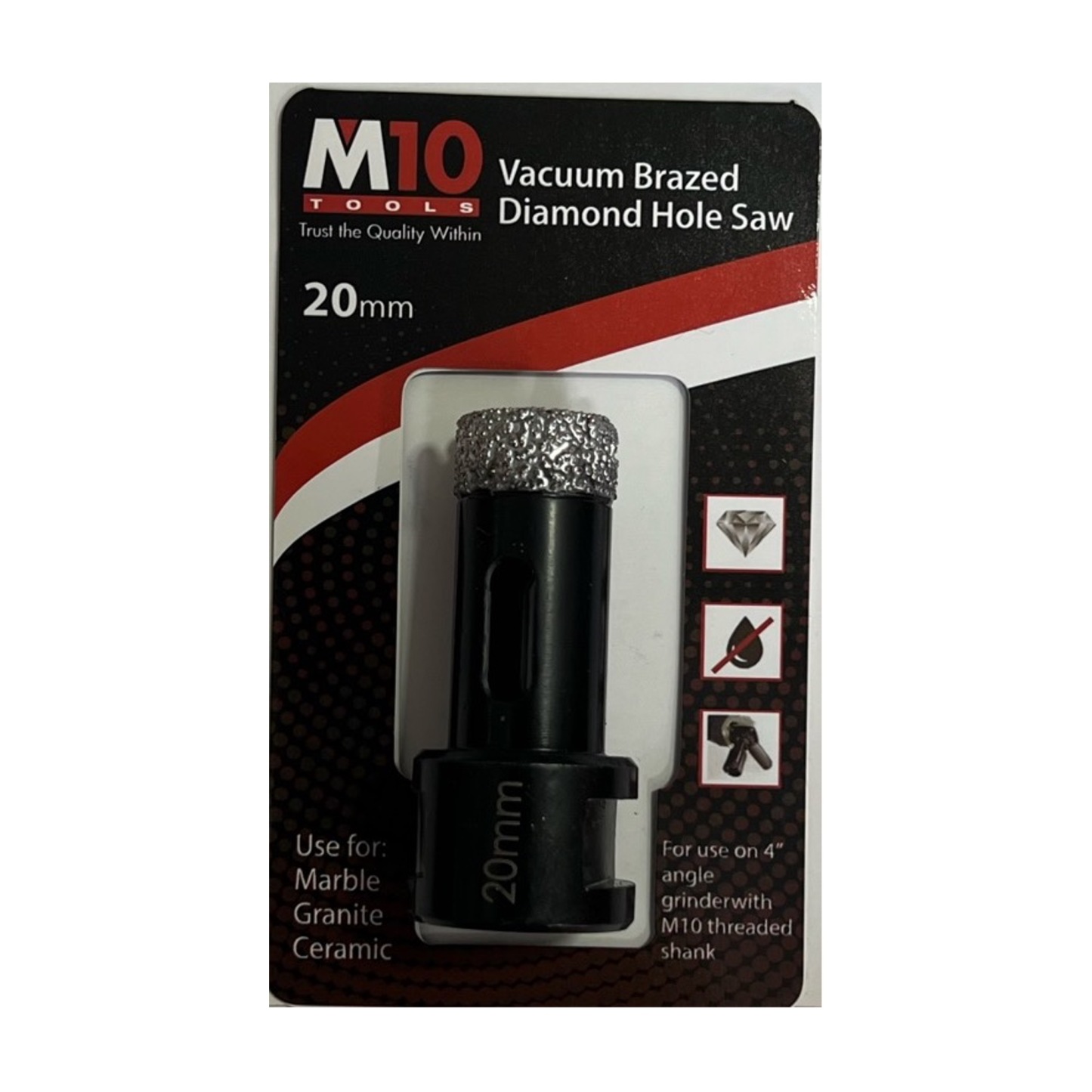 M10 Vacuum Brazed Diamond Hole Saw Drill-GoKimDiam Hardware Shop Shop online for all your hardware needs at GoKimDiam Hardware Shop (by Kak Heng Hardware)! From wide range of hardware tools, premium paint supplies to essential tools for home DIY projects. Enjoy free islandwide delivery with min. $120 online order to Orchard, Tuas, Jurong, Punggol, Bedok, Sengkang, Hougang, Bukit Timah, Bukit Panjang, Bukit Batok etc. Shop with us today! Or, visit our Hardware Shop in Sembawang!