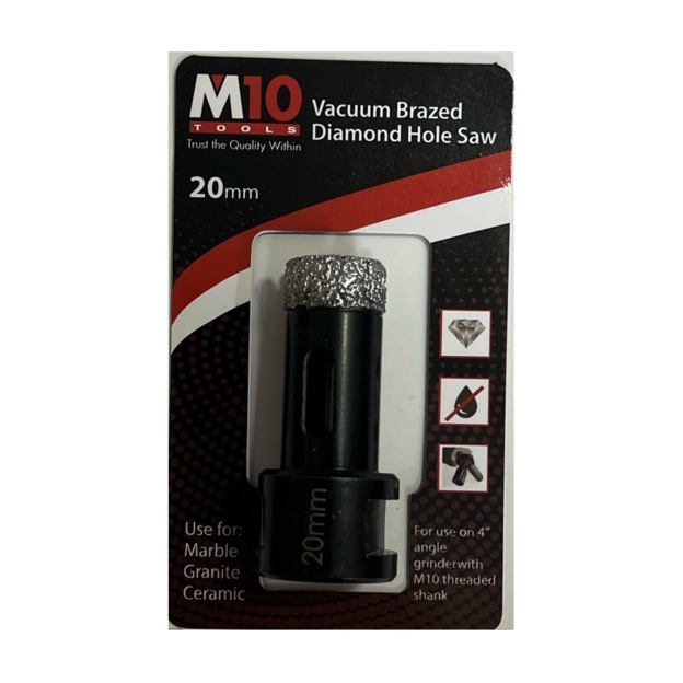 M10 Vacuum Brazed Diamond Hole Saw Drill-GoKimDiam Hardware Shop Shop online for all your hardware needs at GoKimDiam Hardware Shop (by Kak Heng Hardware)! From wide range of hardware tools, premium paint supplies to essential tools for home DIY projects. Enjoy free islandwide delivery with min. $120 online order to Orchard, Tuas, Jurong, Punggol, Bedok, Sengkang, Hougang, Bukit Timah, Bukit Panjang, Bukit Batok etc. Shop with us today! Or, visit our Hardware Shop in Sembawang!