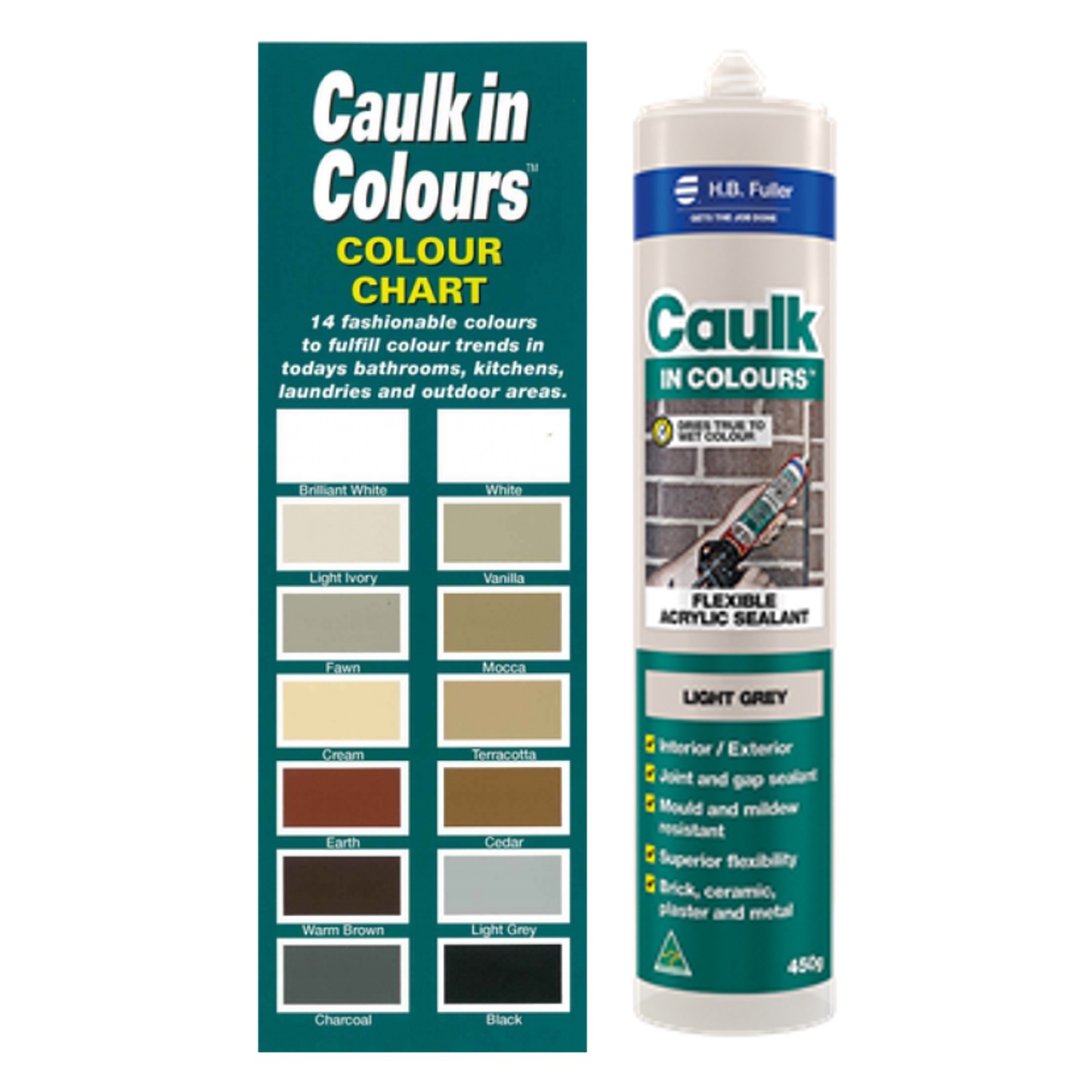 HB Fuller Caulk In Colours Acrylic Sealant (450g)-GoKimDiam Hardware Shop Shop online for all your hardware needs at GoKimDiam Hardware Shop (by Kak Heng Hardware)! From wide range of hardware tools, premium paint supplies to essential tools for home DIY projects. Enjoy free islandwide delivery with min. $120 online order to Orchard, Tuas, Jurong, Punggol, Bedok, Sengkang, Hougang, Bukit Timah, Bukit Panjang, Bukit Batok etc. Shop with us today! Or, visit our Hardware Shop in Sembawang!