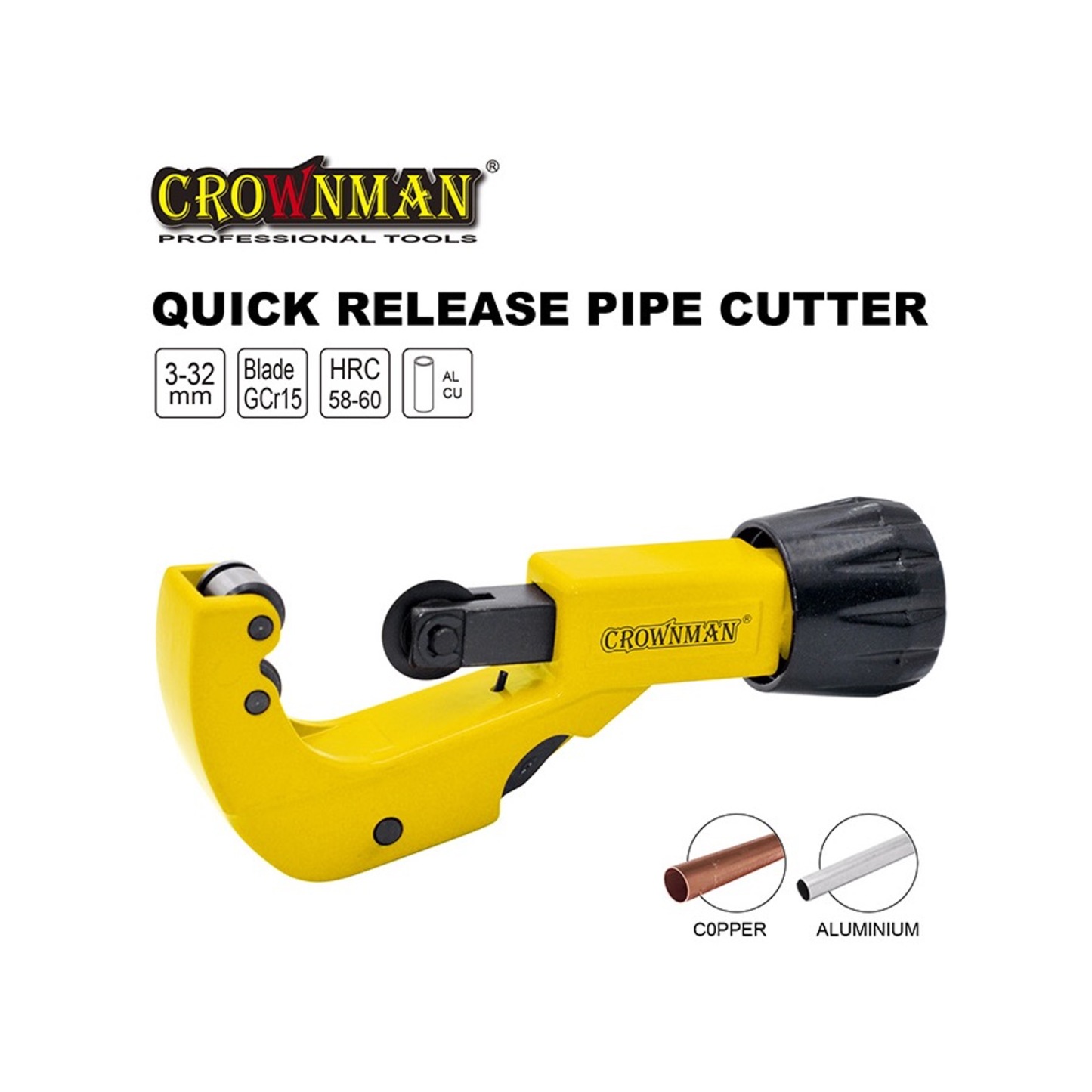 Crownman Heavy Duty Pipe Cutter (With Blade Size 3-32mm)-GoKimDiam Hardware Shop Shop online for all your hardware needs at GoKimDiam Hardware Shop (by Kak Heng Hardware)! From wide range of hardware tools, premium paint supplies to essential tools for home DIY projects. Enjoy free islandwide delivery with min. $120 online order to Orchard, Tuas, Jurong, Punggol, Bedok, Sengkang, Hougang, Bukit Timah, Bukit Panjang, Bukit Batok etc. Shop with us today! Or, visit our Hardware Shop in Sembawang!