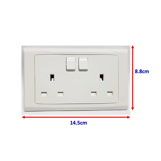 MK Honeywell 13A Single & Double Electric Socket Switch (1 Gang / 2 Gang)-GoKimDiam