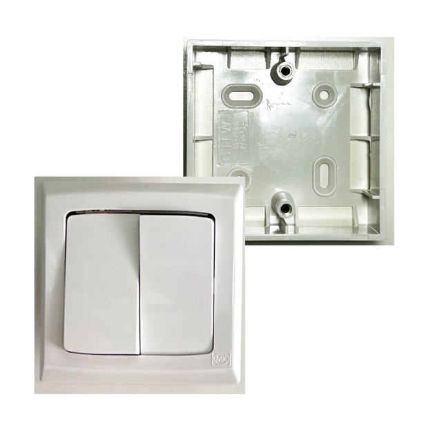 MK Honeywell 2 Gang 10A Large Rocket Switch Slimline Plus (1 Way / 2 Way)-GoKimDiam