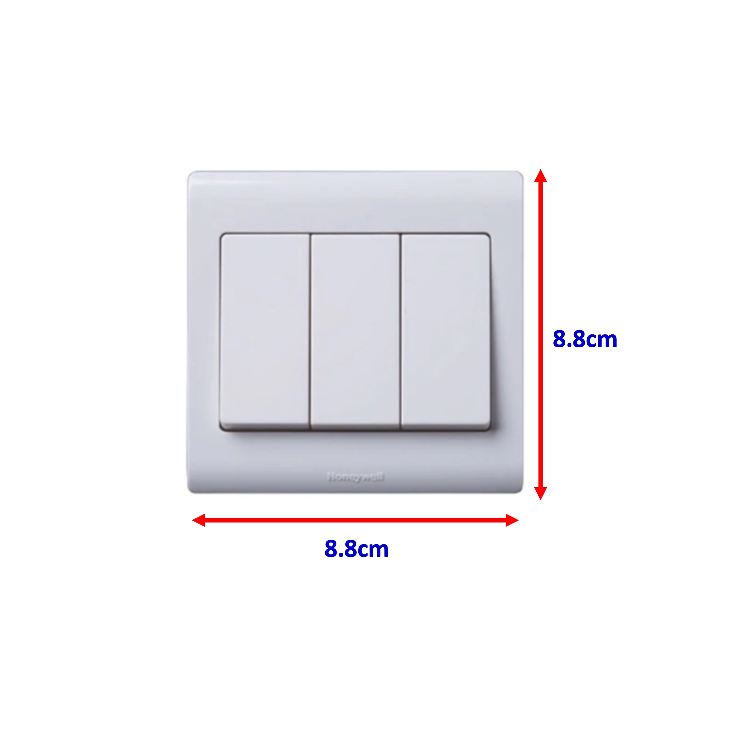 Honeywell 3 Gang Large Rocket Switch (1 Way / 2 Way)-GoKimDiam Hardware Shop Shop online for all your hardware needs at GoKimDiam Hardware Shop (by Kak Heng Hardware)! From wide range of hardware tools, premium paint supplies to essential tools for home DIY projects. Enjoy free islandwide delivery with min. $120 online order to Orchard, Tuas, Jurong, Punggol, Bedok, Sengkang, Hougang, Bukit Timah, Bukit Panjang, Bukit Batok etc. Shop with us today! Or, visit our Hardware Shop in Sembawang!