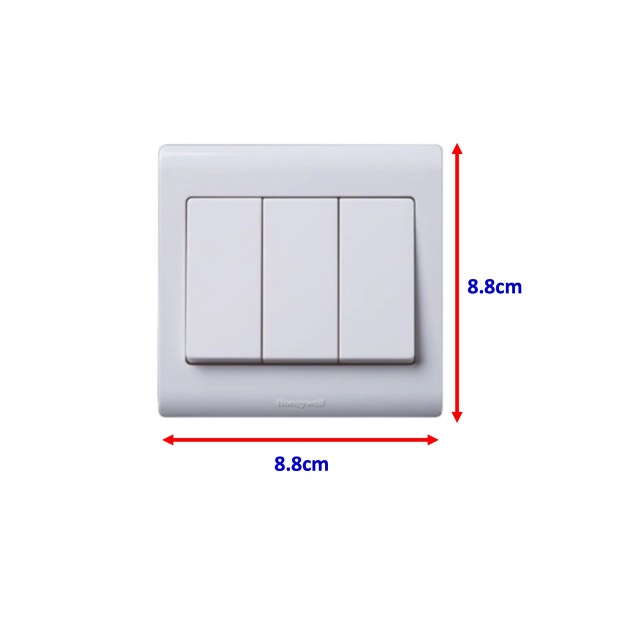 Honeywell 3 Gang Large Rocket Switch (1 Way / 2 Way)-GoKimDiam Hardware Shop Shop online for all your hardware needs at GoKimDiam Hardware Shop (by Kak Heng Hardware)! From wide range of hardware tools, premium paint supplies to essential tools for home DIY projects. Enjoy free islandwide delivery with min. $120 online order to Orchard, Tuas, Jurong, Punggol, Bedok, Sengkang, Hougang, Bukit Timah, Bukit Panjang, Bukit Batok etc. Shop with us today! Or, visit our Hardware Shop in Sembawang!