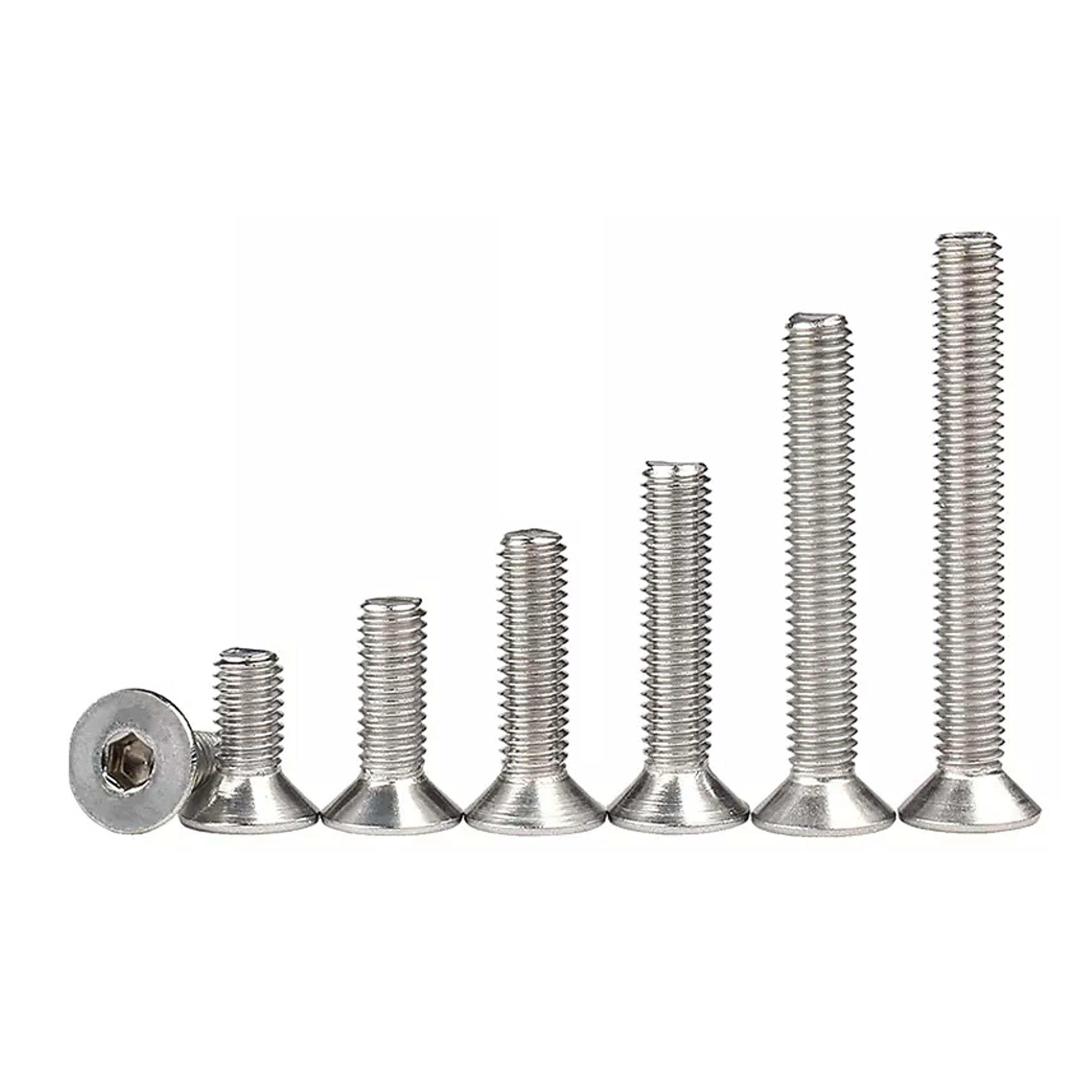 Phillip Countersunk Flat Head Screws With Hex Socket Allen Bolts (10mm to 45mm) - 5pcs-GoKimDiam