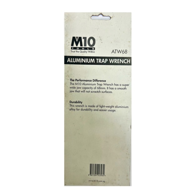 M10 Aluminum Trap Wrench (16mm To 68mm Wide Jaw Width)-GoKimDiam Hardware Shop Shop online for all your hardware needs at GoKimDiam Hardware Shop (by Kak Heng Hardware)! From wide range of hardware tools, premium paint supplies to essential tools for home DIY projects. Enjoy free islandwide delivery with min. $120 online order to Orchard, Tuas, Jurong, Punggol, Bedok, Sengkang, Hougang, Bukit Timah, Bukit Panjang, Bukit Batok etc. Shop with us today! Or, visit our Hardware Shop in Sembawang!