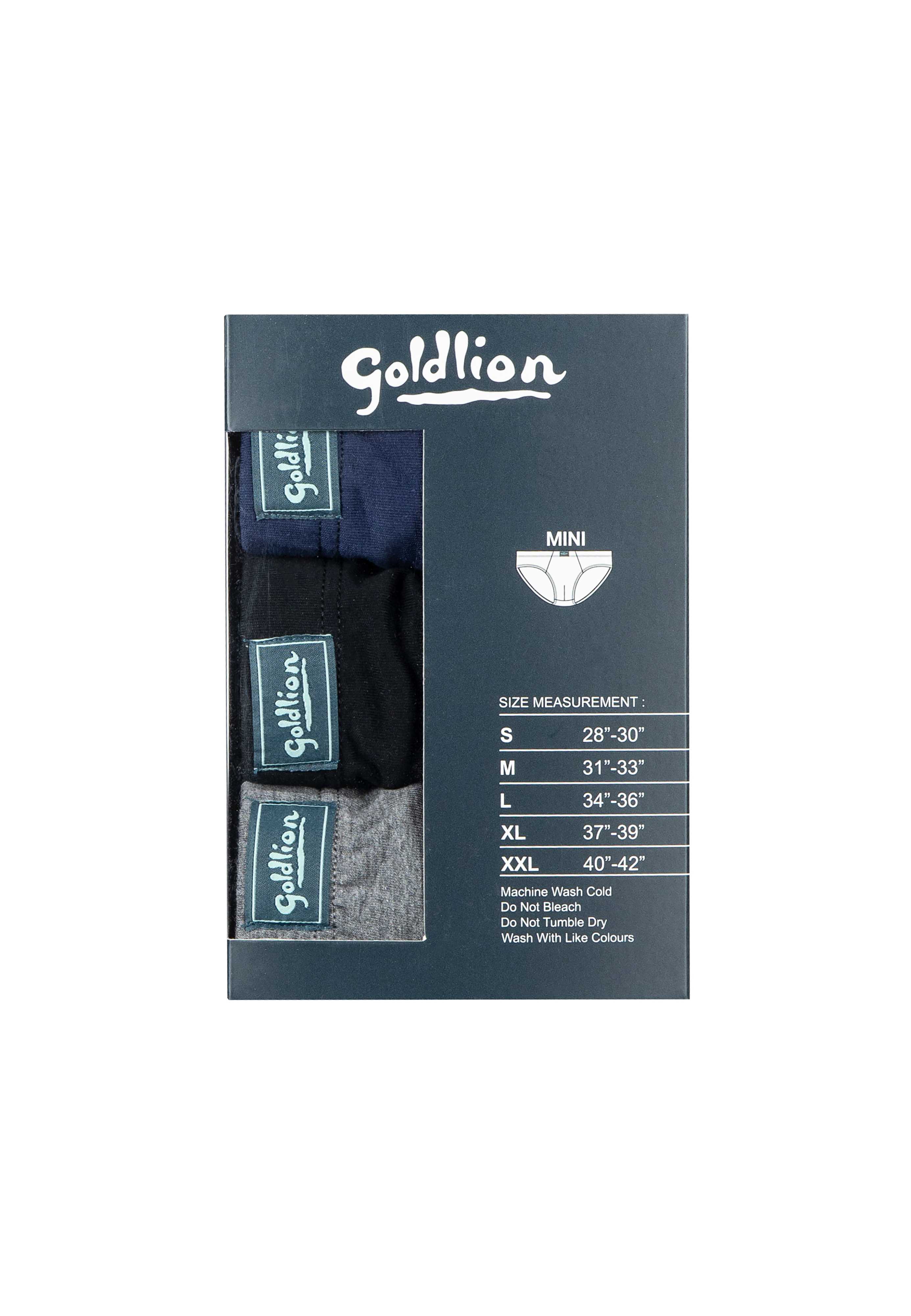 Goldlion Men Cotton Mini Brief (3-piece pack)