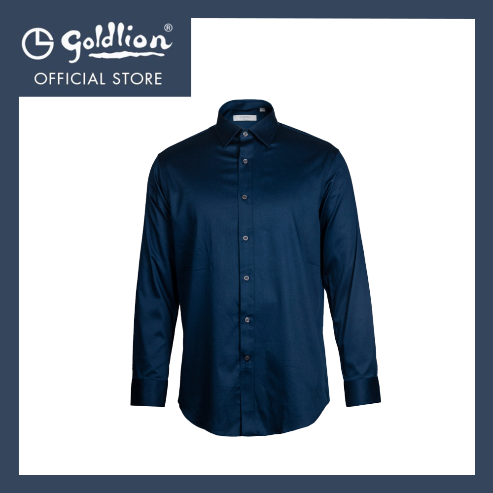 [ONLINE EXCLUSIVE] Goldlion Business Regular Fit Long-Sleeved Shirt - Navy