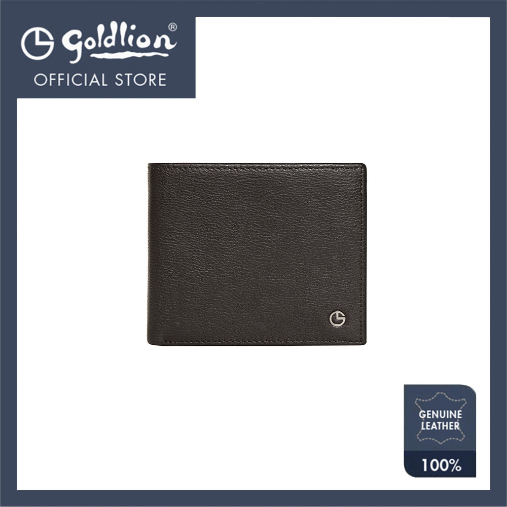 [Online Exclusive] Goldlion Men Genuine Leather Wallet (9 Cards Slot, Window Compartment, Coin Pouch, Center Flap)