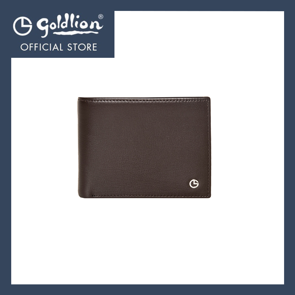 [Online Exclusive] Goldlion Men Genuine Leather Wallet (3 Cards Slot, Window Compartment, Coin Pouch) - Brown