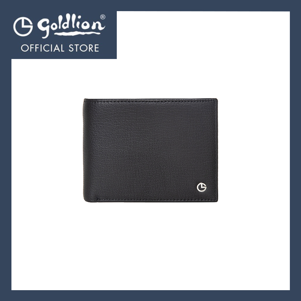[Online Exclusive] Goldlion Men Genuine Leather Wallet (3 Cards Slot, Window Compartment, Coin Pouch) - Black