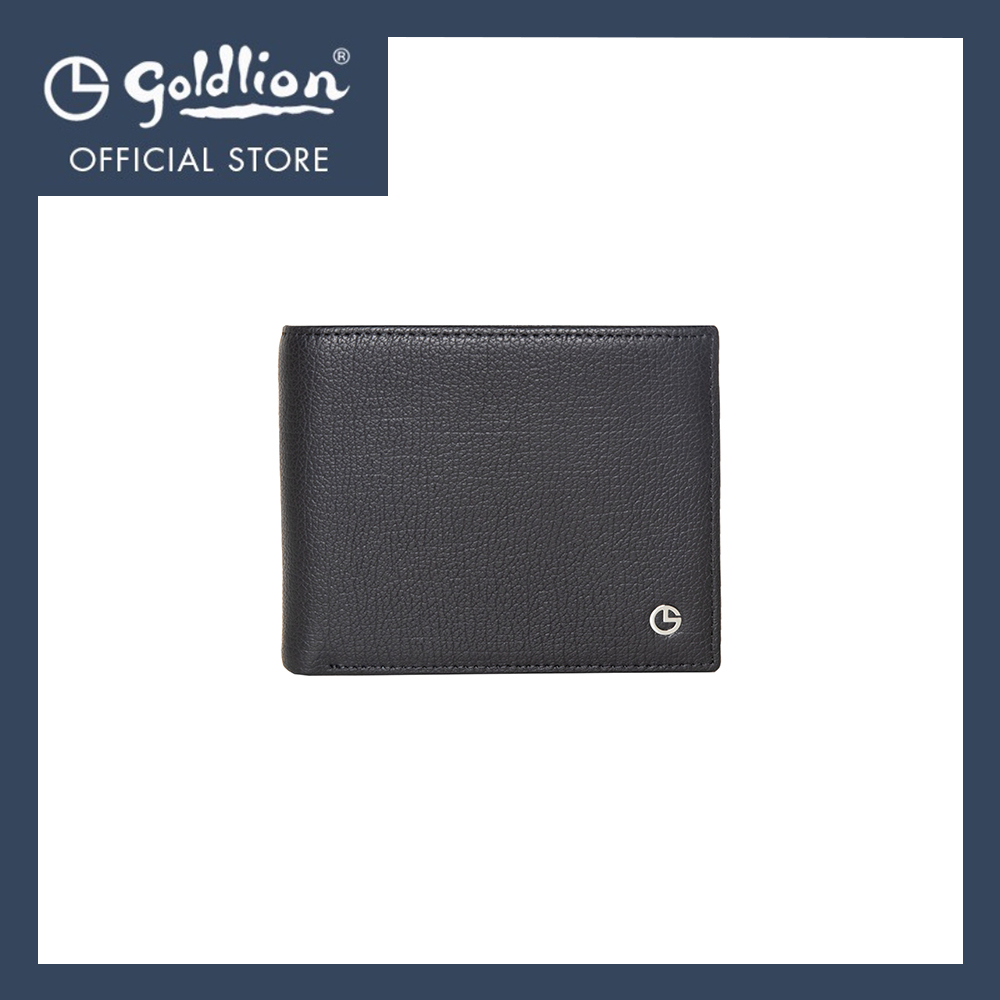 [Online Exclusive] Goldlion Men Genuine Leather Wallet (12 Cards Slot, 2 Window Compartment, Center Flap) - Black