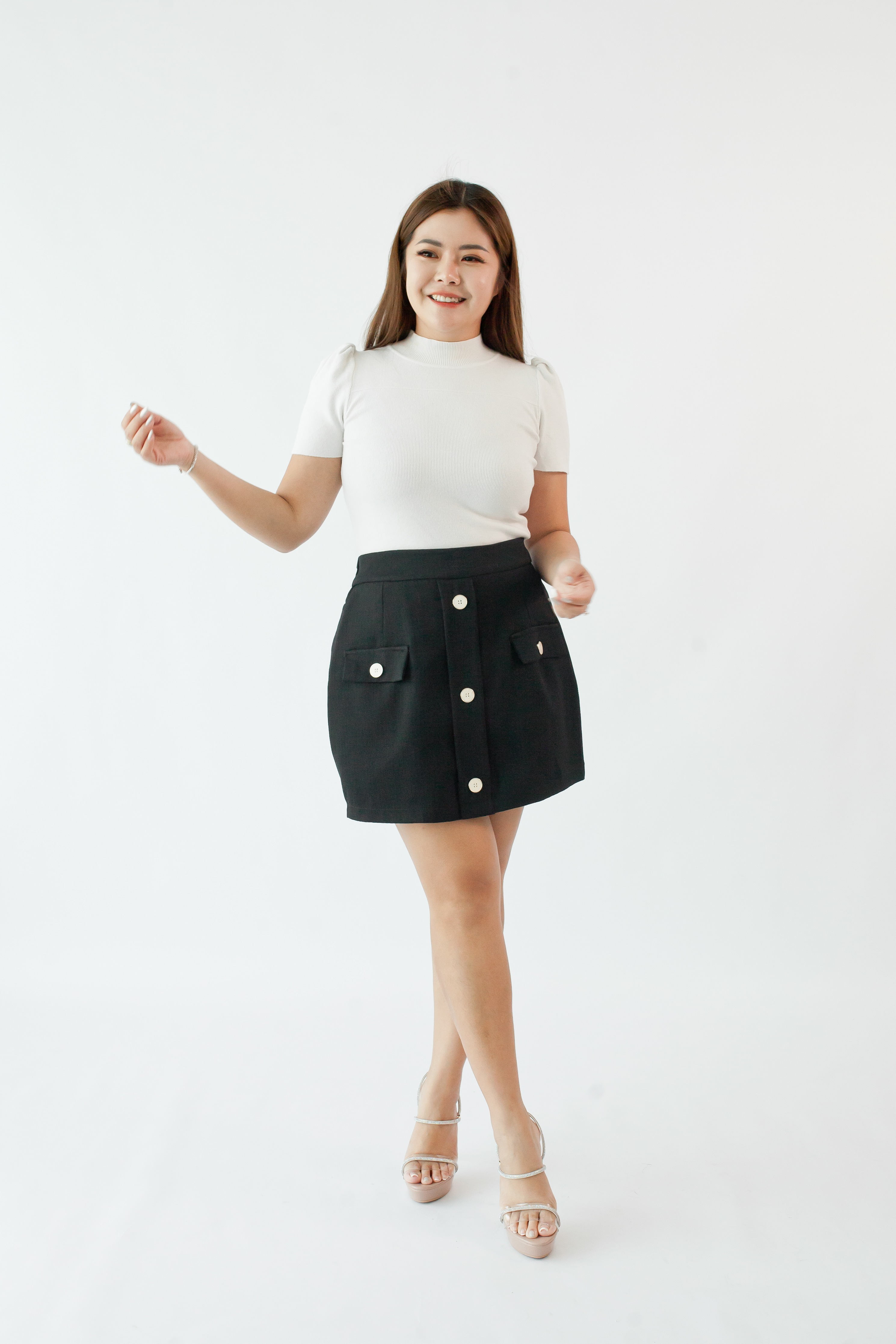 [BC Signature] 1953 Amaya Linen Skorts (L) 