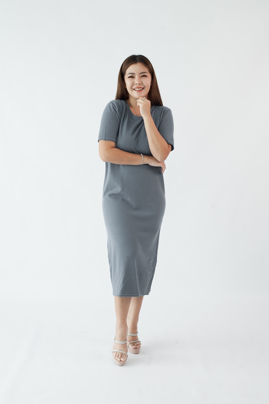 [BC Signature] 1810 Kailyn Basic Knitted Midi Dress 