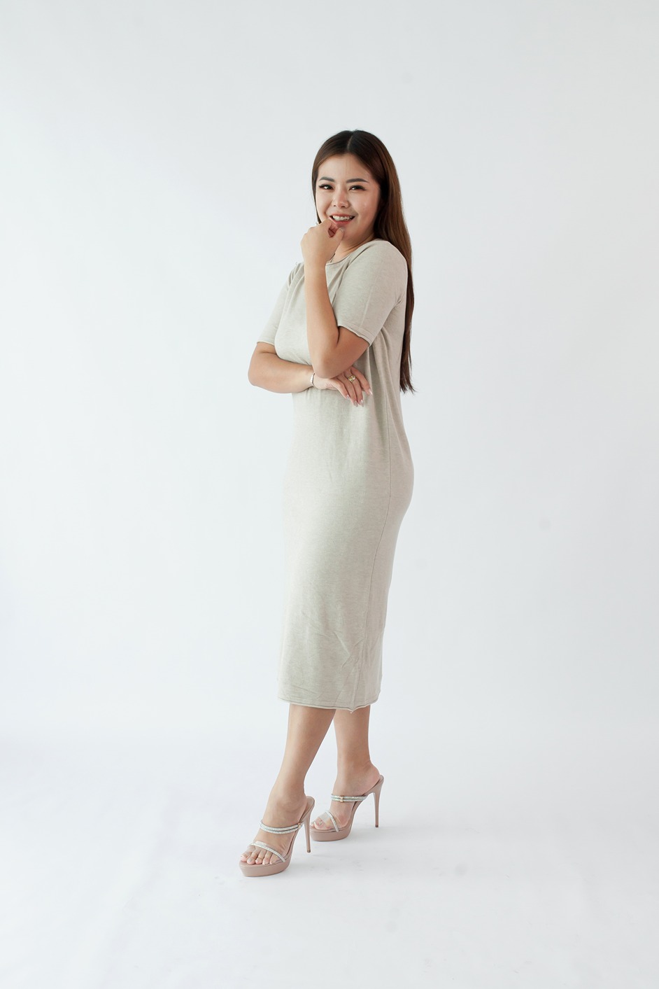 [BC Signature] 1810 Kailyn Basic Knitted Midi Dress 