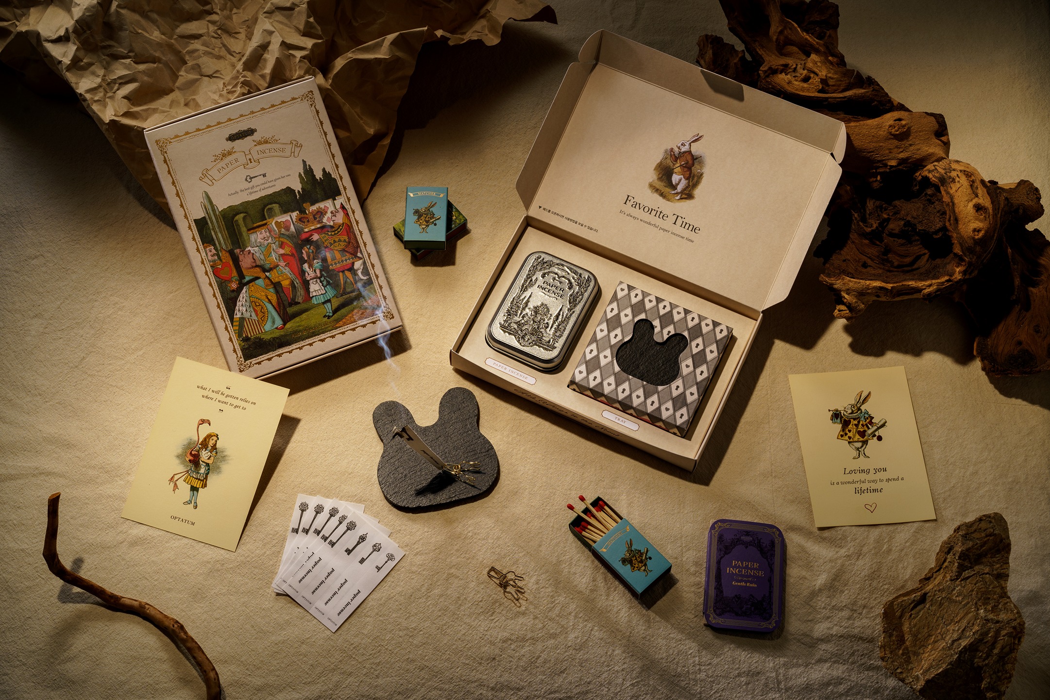 OPTATUM Alice & Rabbit Edition Paper Incense Gift Set