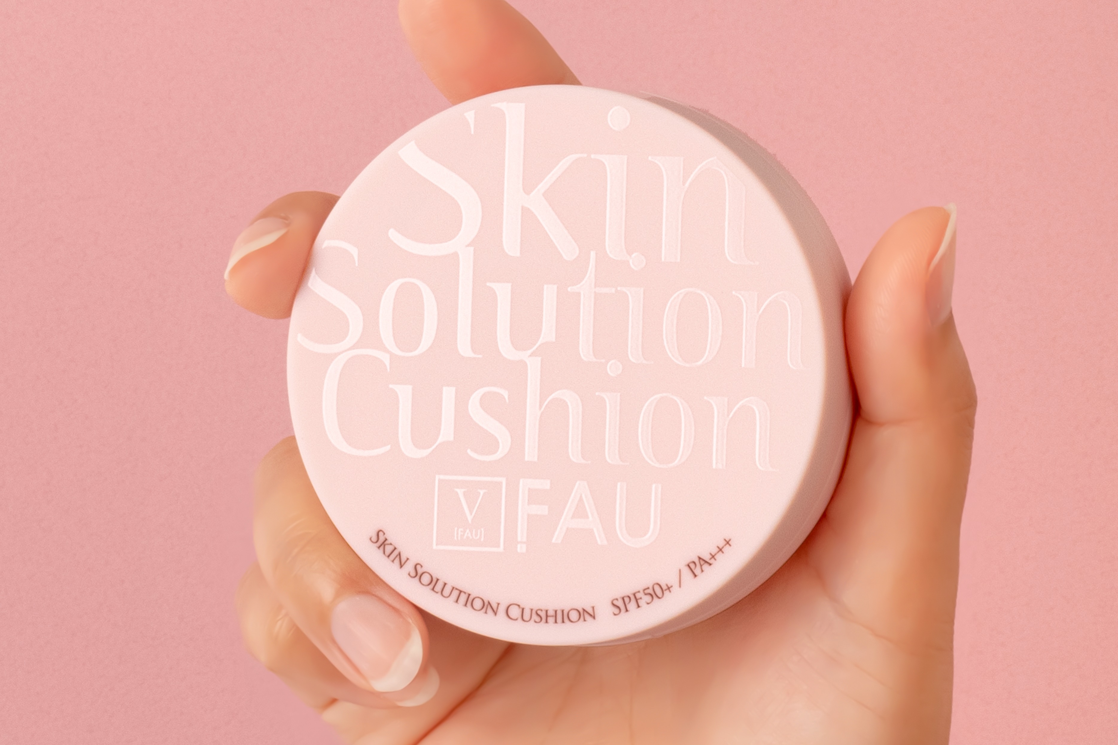 FAU Skin Solution Cushion SPF50+ with Refill (Pink)