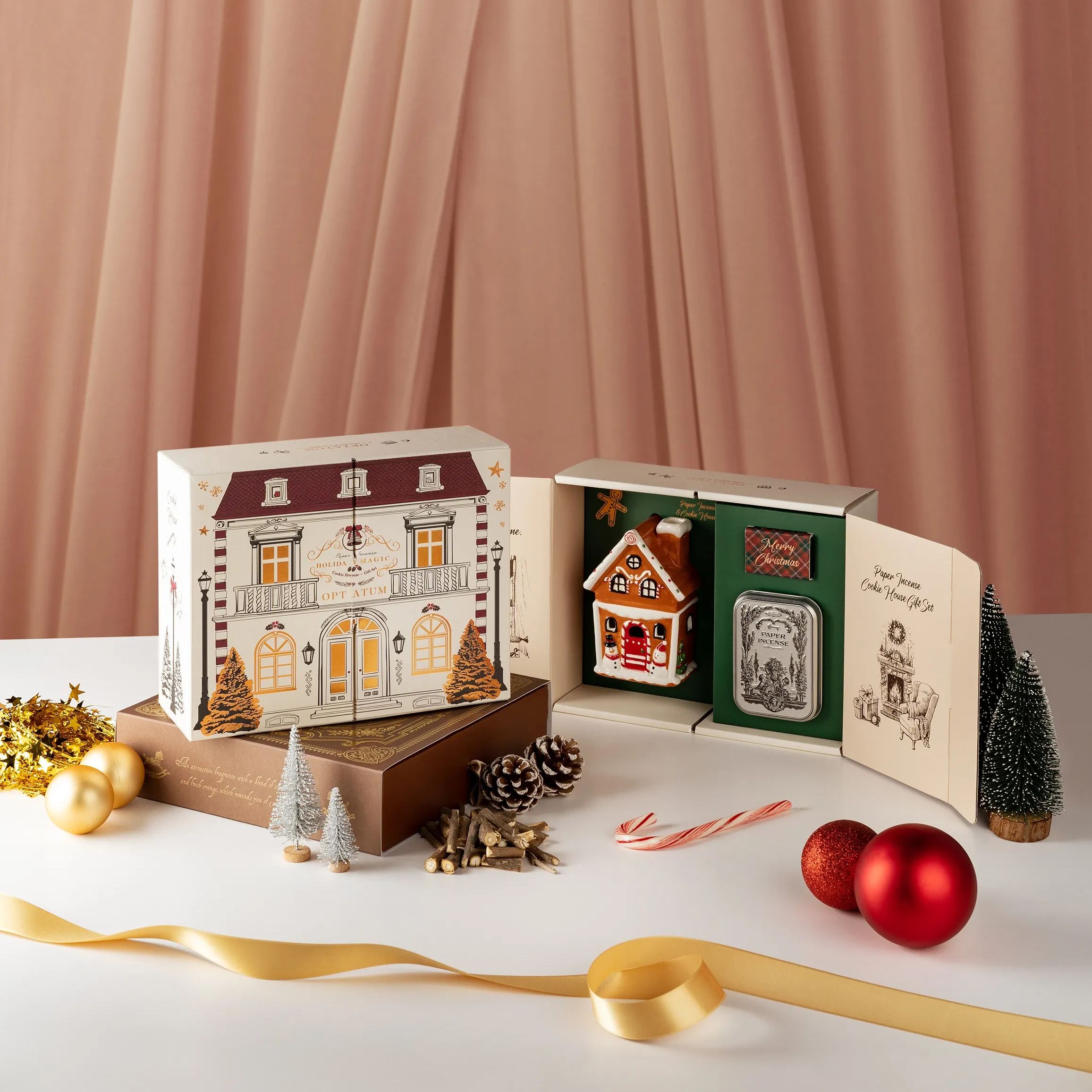 OPTATUM Paper Incense & Cookie House Gift Set