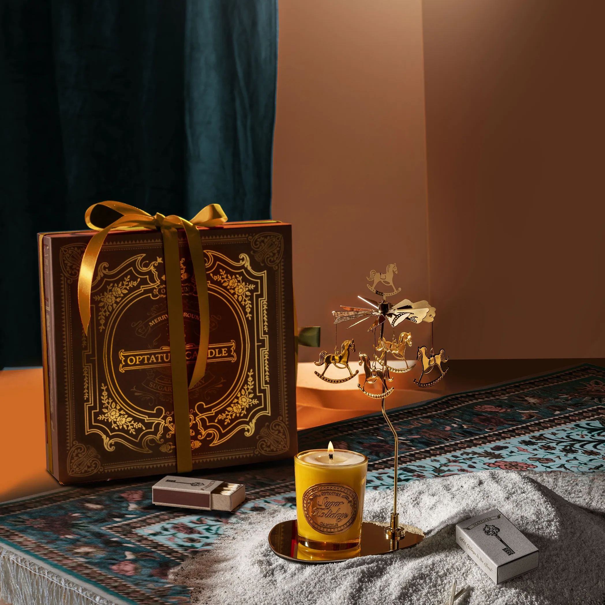 OPTATUM Sugar Holiday Candle & Mobile Gift Set