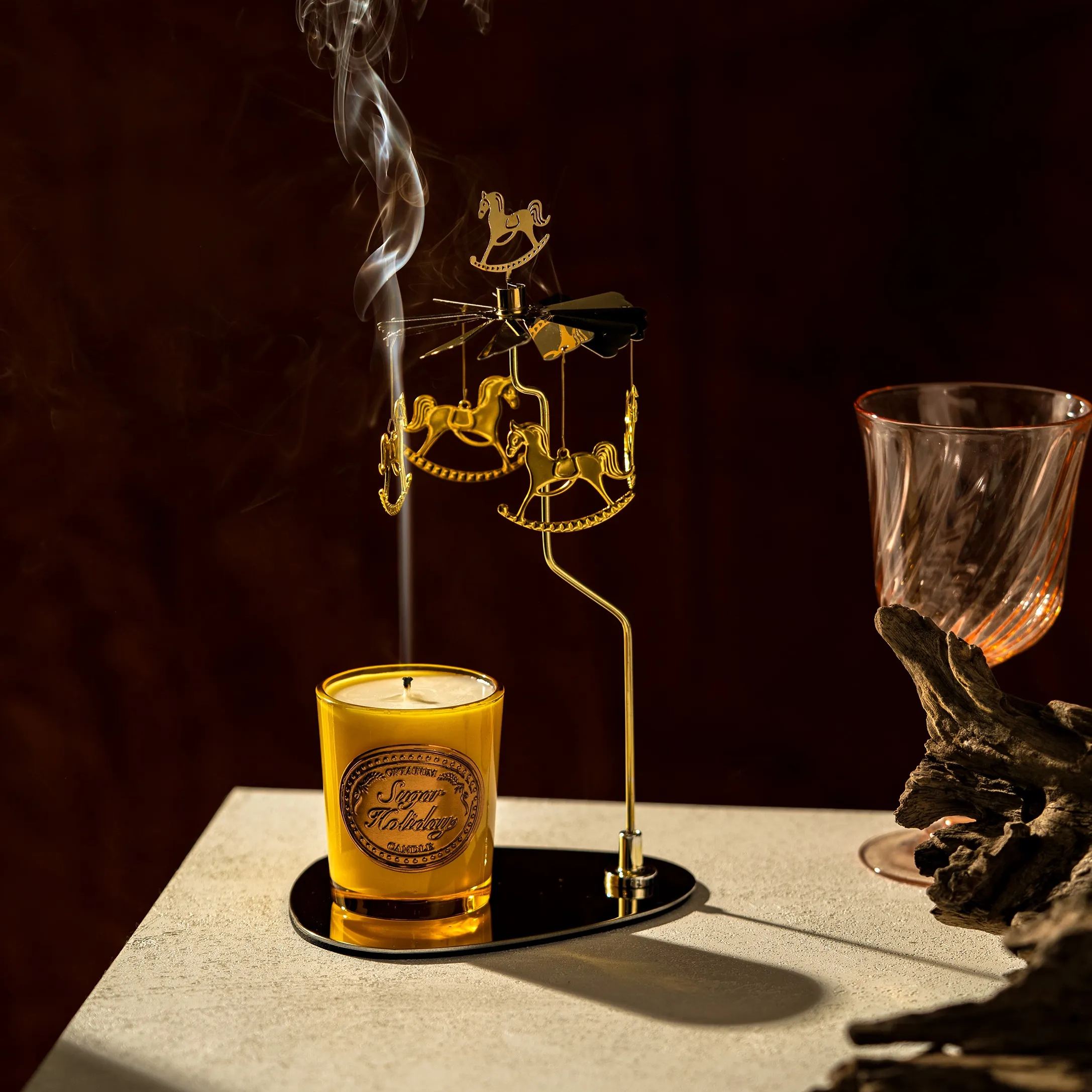 OPTATUM Sugar Holiday Candle & Mobile Gift Set