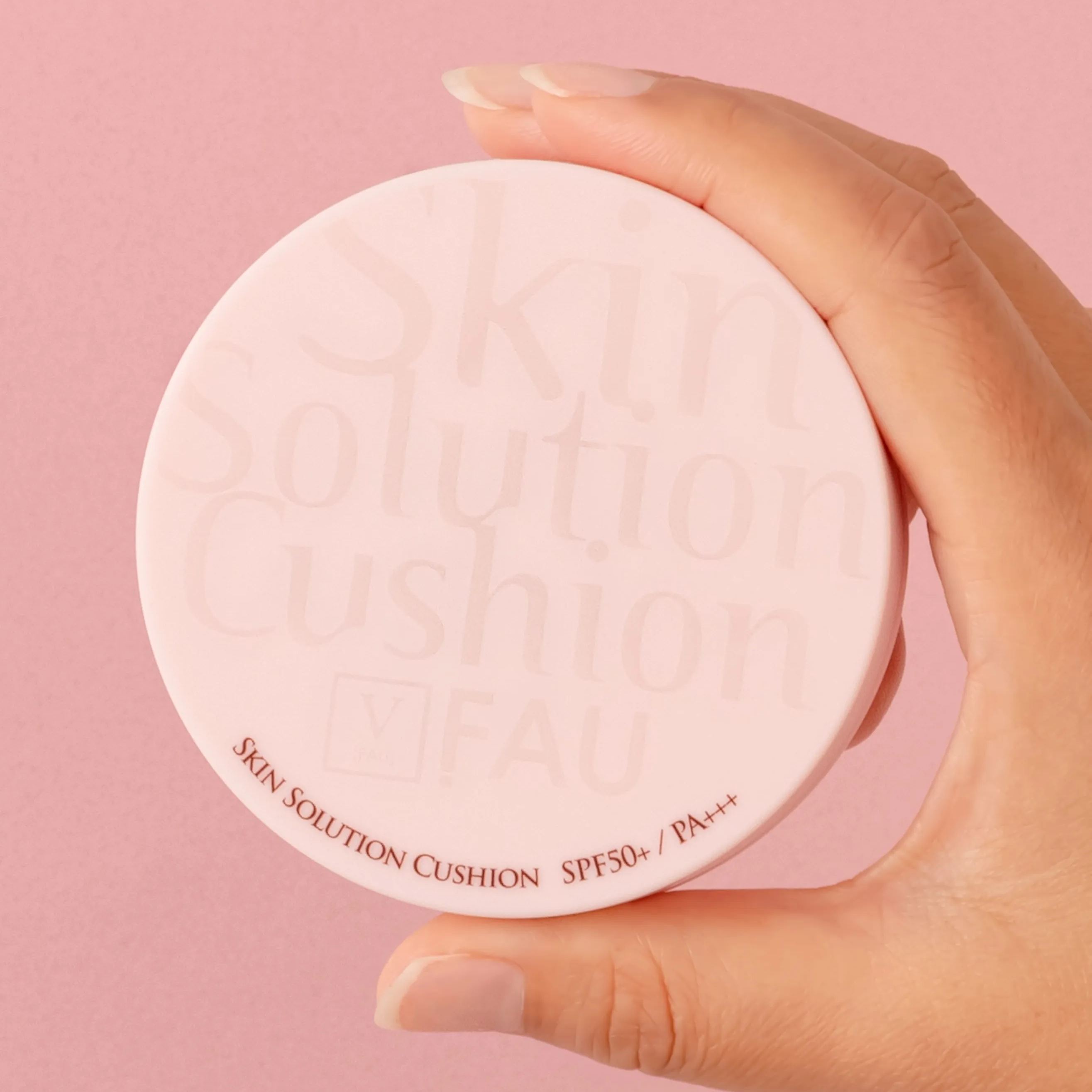FAU Skin Solution Cushion SPF50+ with Refill (Pink)