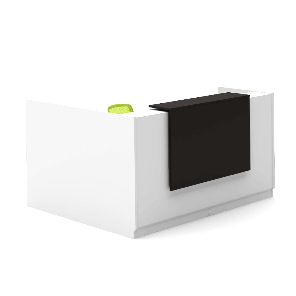 Sorrento Reception Counter White & Charcoal 2100mm