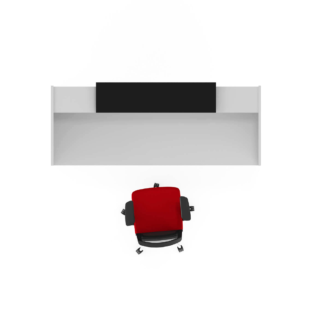 Sorrento Reception Counter White & Charcoal 2100mm