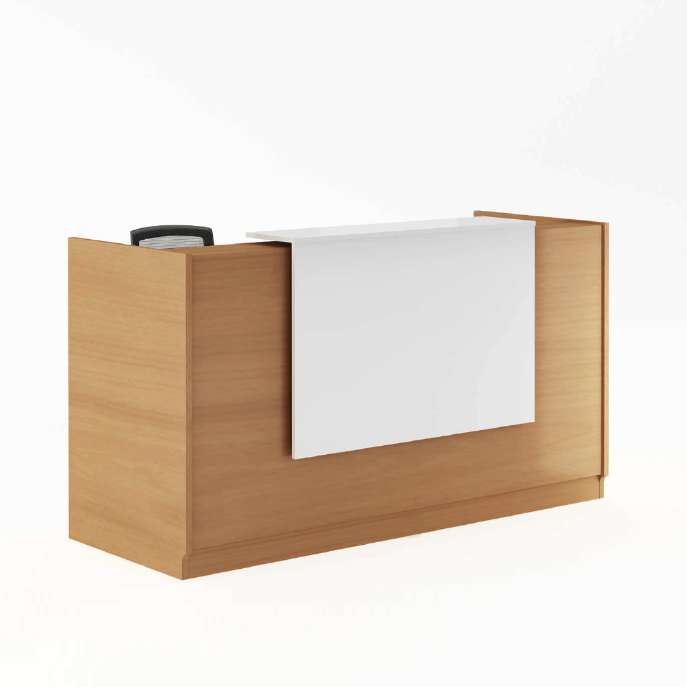 Sorrento Reception Counter White & Beech 1800mm