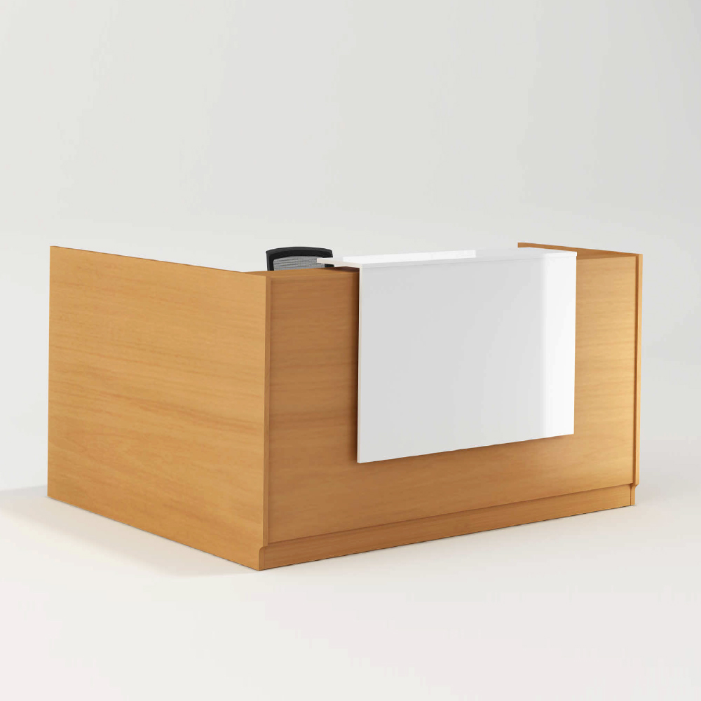 Sorrento Reception Counter White & Beech 1800mm
