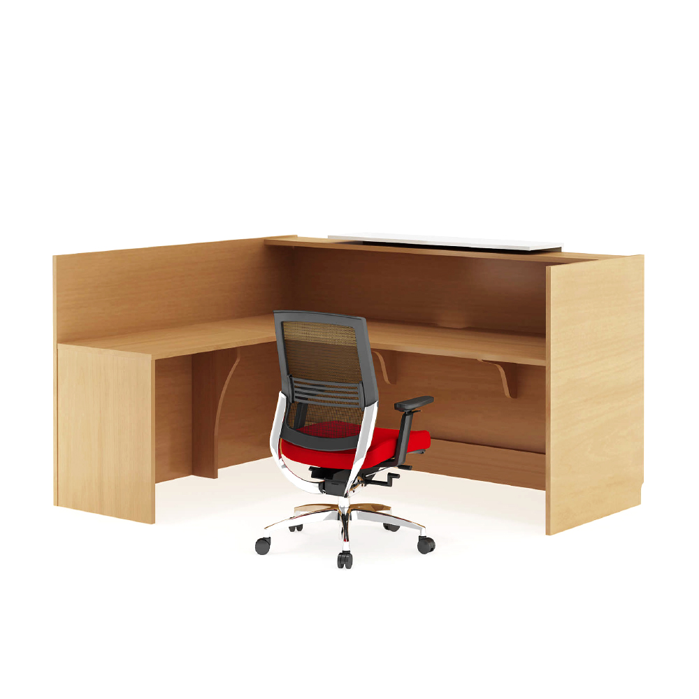 Sorrento Reception Counter White & Beech 1800mm