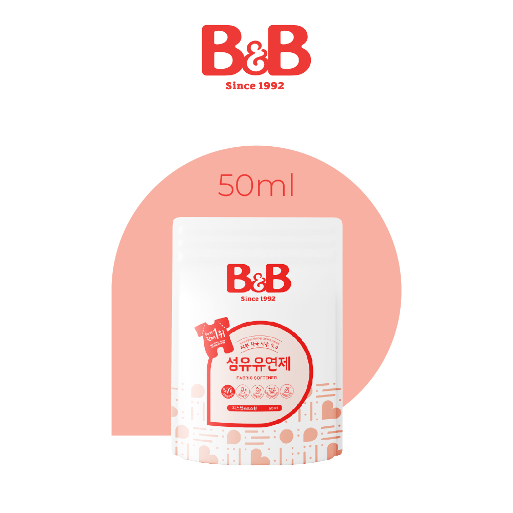 [B&B] Korea Skin Protection Baby Fabric Softener Jasmine & Rose 50ML