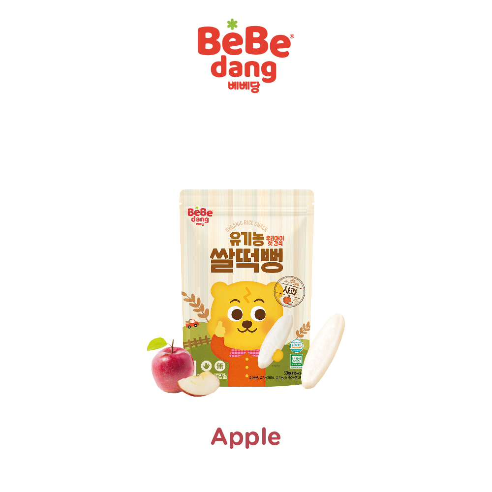 [Bebedang] Organic Rice Snack 30g (Apple EXP 2024/04 Others 2024/02)