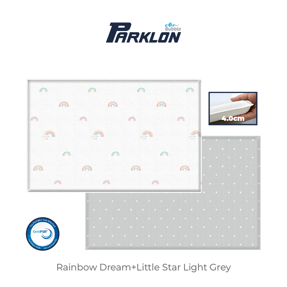 [Parklon] Air Bubble Rainbow Dream + Little Star Light Grey (230*150*4cm)