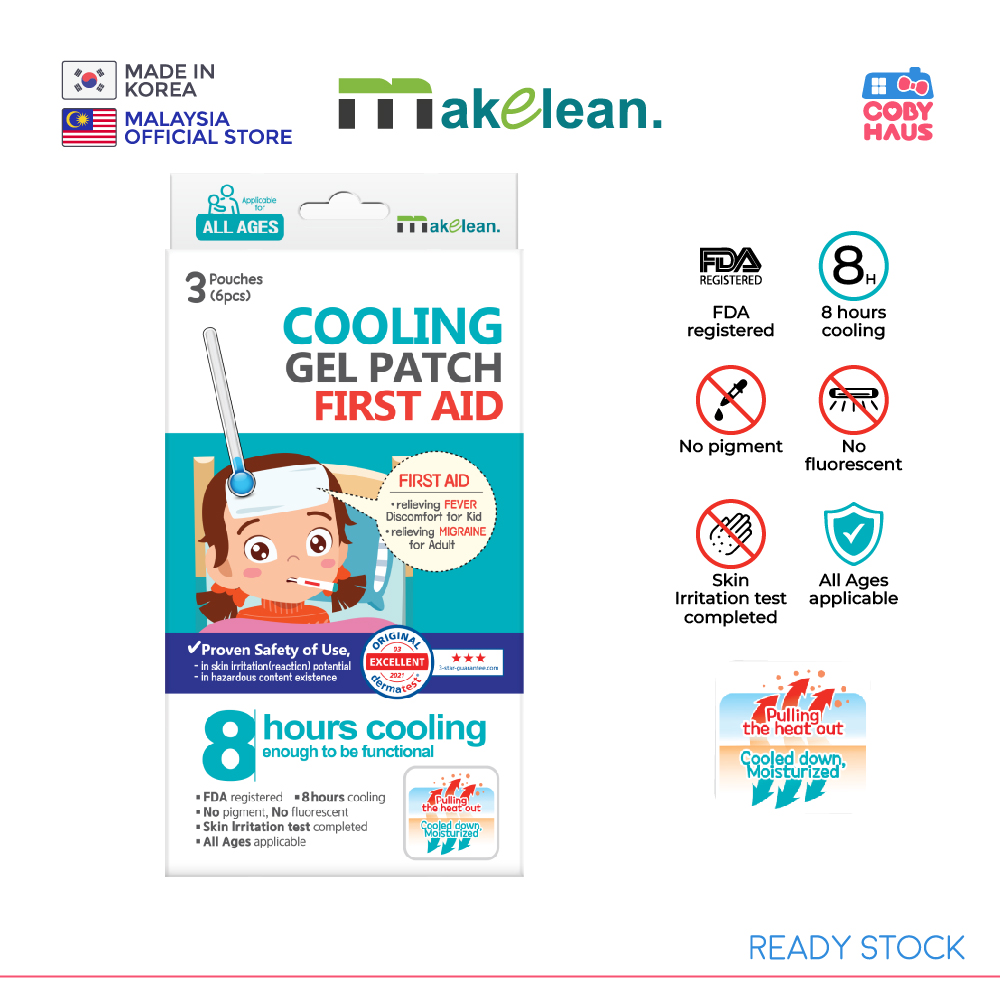 [Makelean] First Aid Cooling Gel Patch (6PC/BOX)