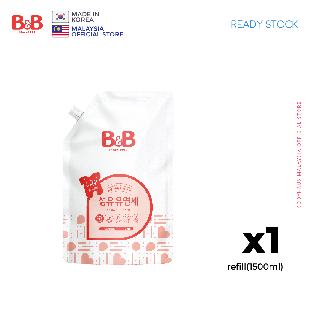 [B&B] Baby Fabric Softener Jasmine & Rose Refill 1500ml