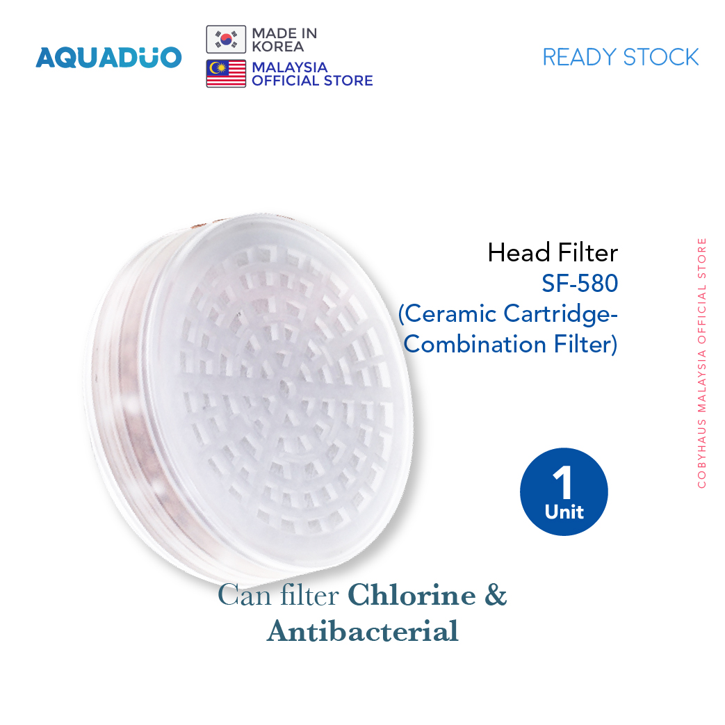 [Shower Plus] Head Filter SF-580 (Ceramic Cartridge-Combination Filter Chlorine & Anti Bacterial)