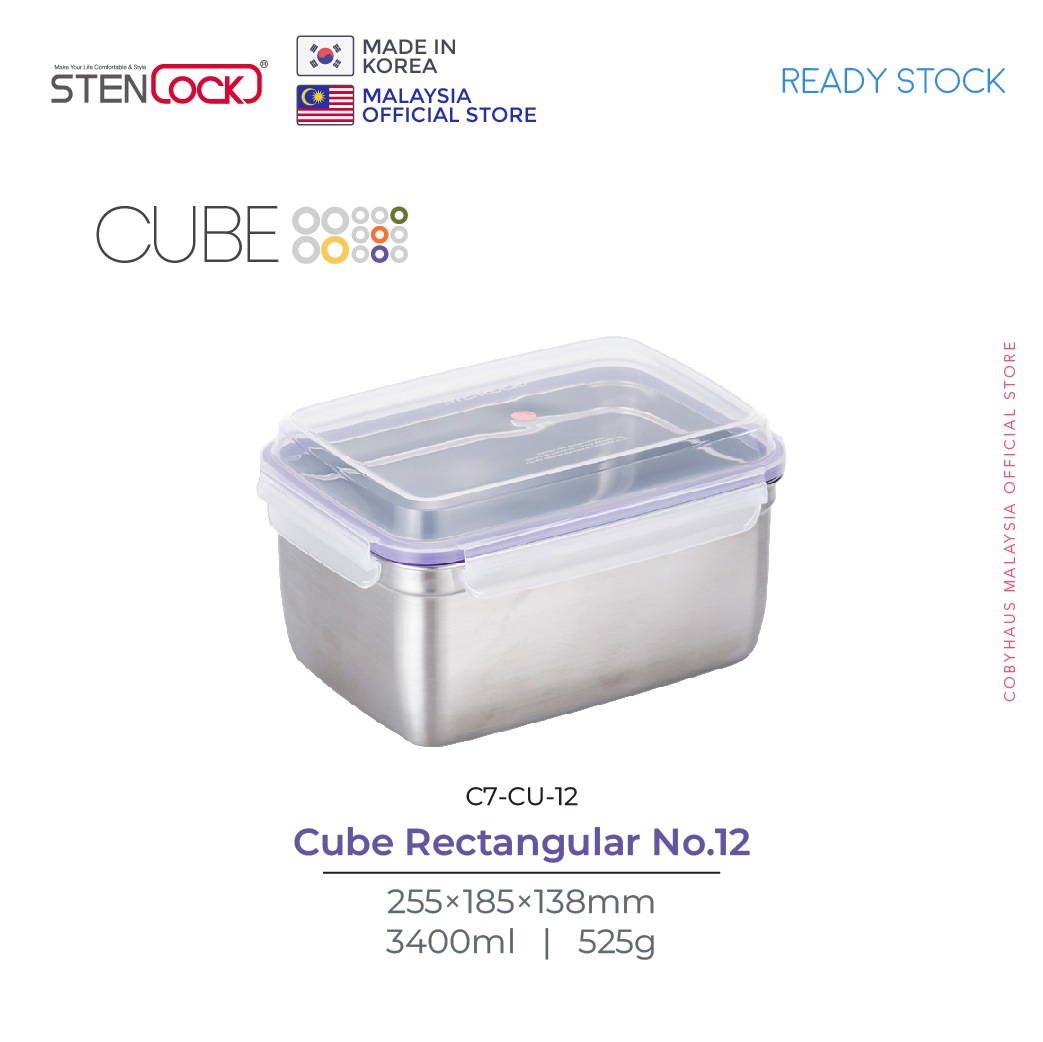 [Stenlock] Stainless Steel Food Container Cube Rectangle