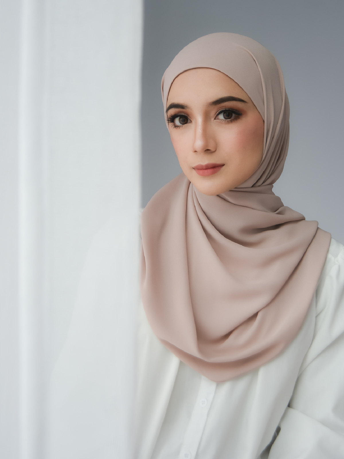 GERPI Hera Semi Instant Shawl With Inner Tali Dobby Chiffon | Tudung Shawl Instant