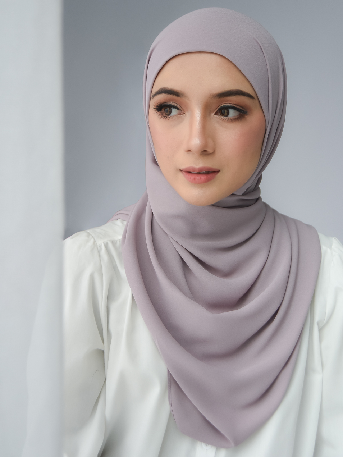 GERPI Hera Semi Instant Shawl With Inner Tali Dobby Chiffon | Tudung Shawl Instant