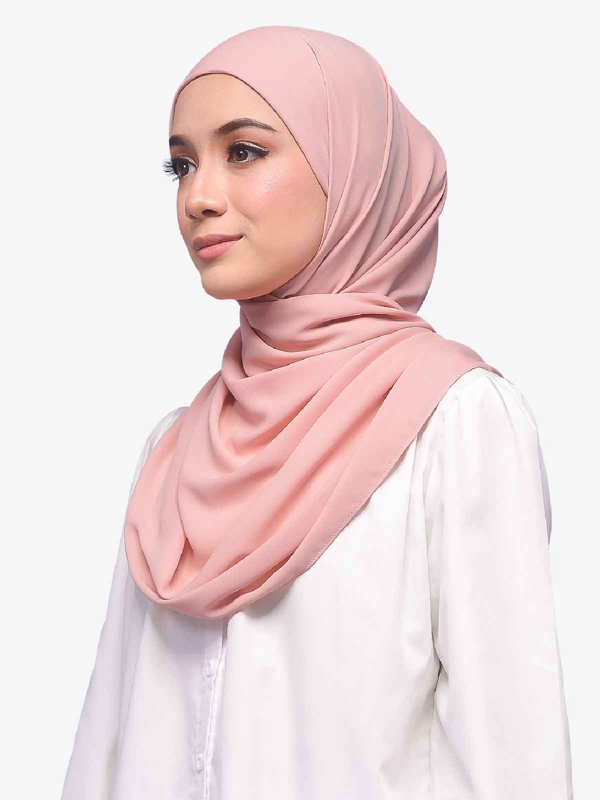 GERPI Hera Semi Instant Shawl With Inner Tali Dobby Chiffon | Tudung Shawl Instant