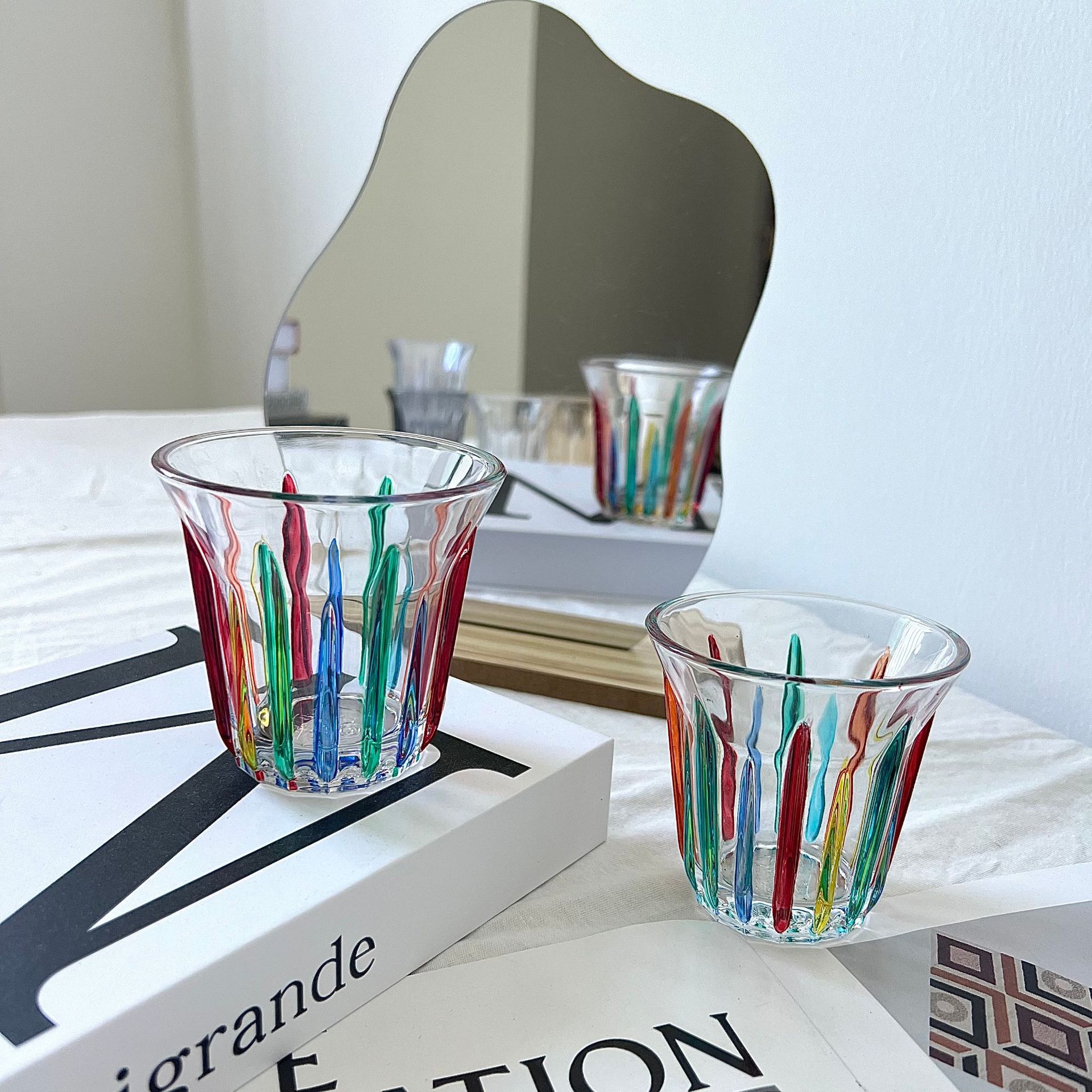 彩繪咖啡玻璃杯