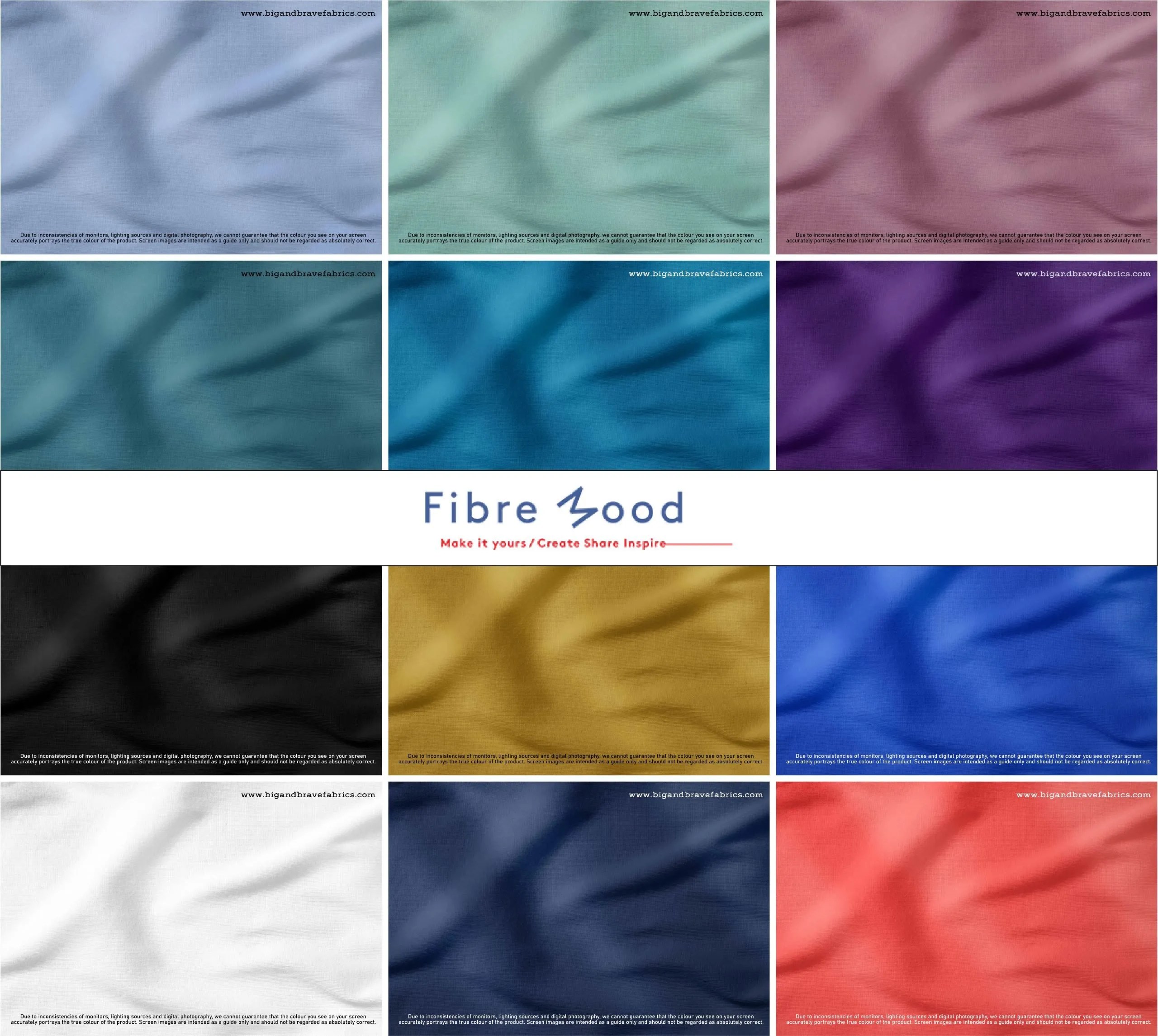 Fibre Mood Organic Bamboo French Terry, Assorted Colours