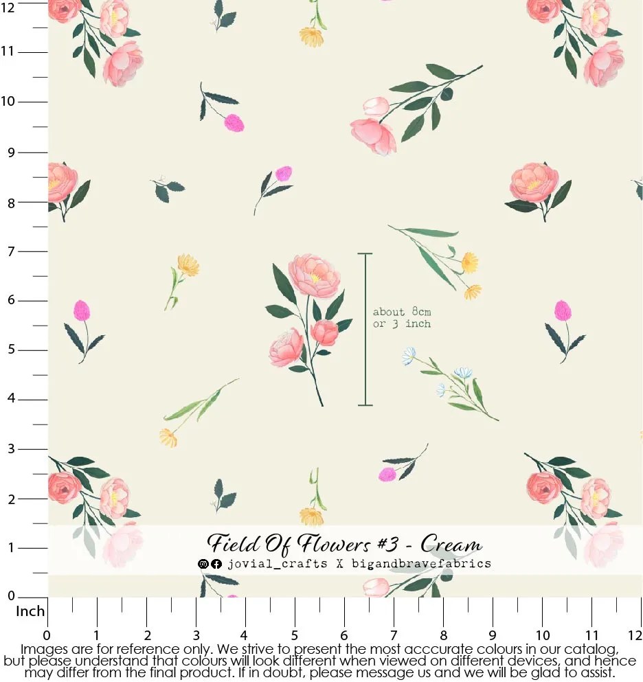 Field Of Flowers #3, Regular, Cream