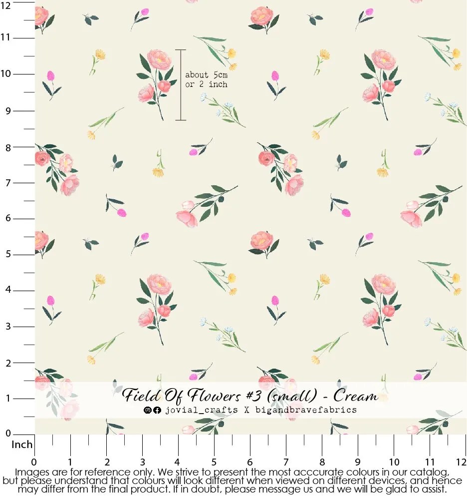 Field Of Flowers #3 (small), Cream