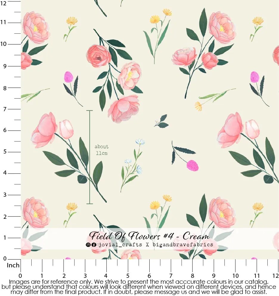 Field Of Flowers #4, Reg, Cream